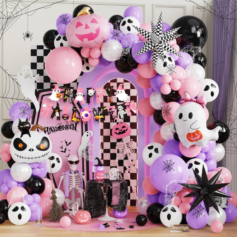 152pcs Halloween Balloon Garland Arch Kit